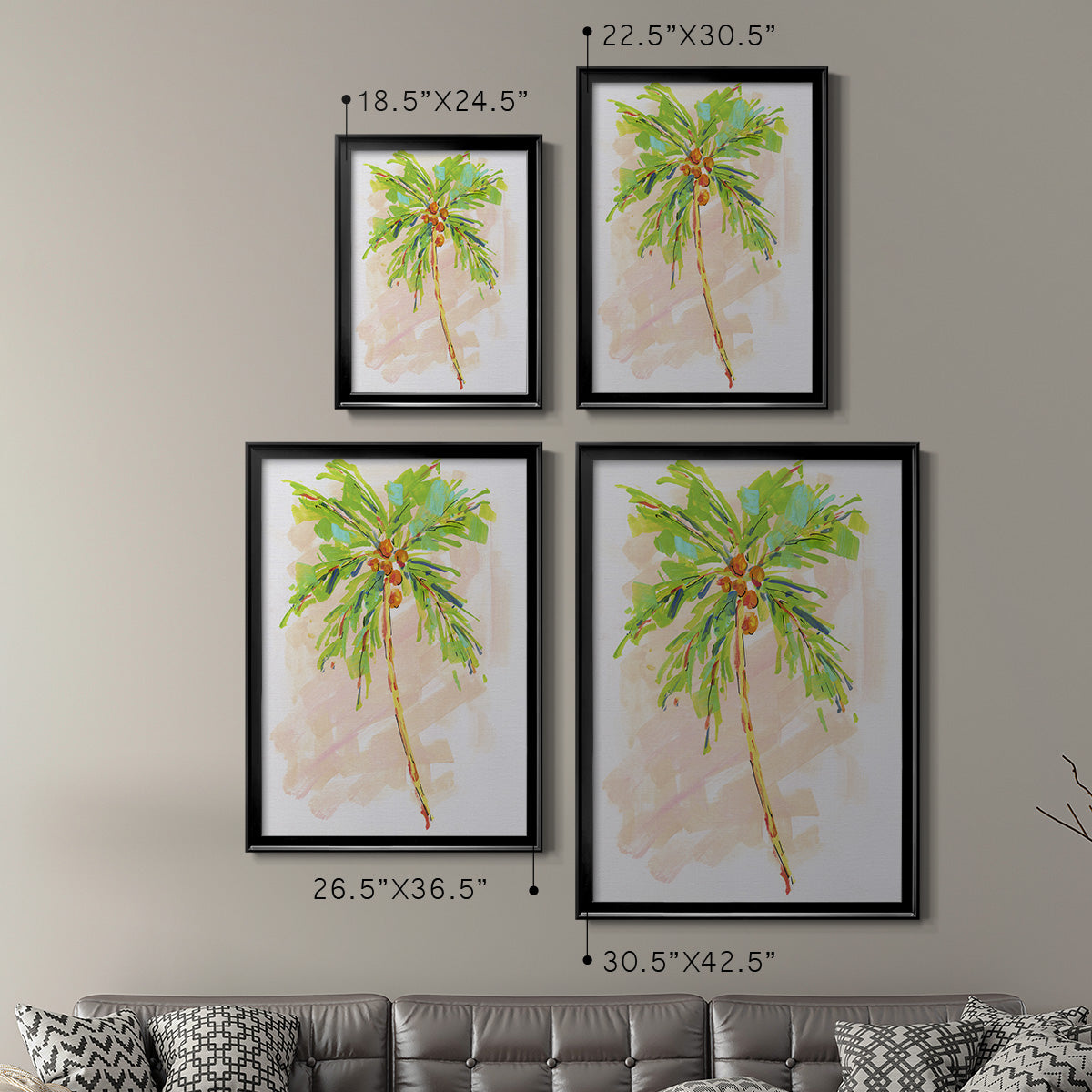 Coconut Palm I - Modern Framed Canvas Print