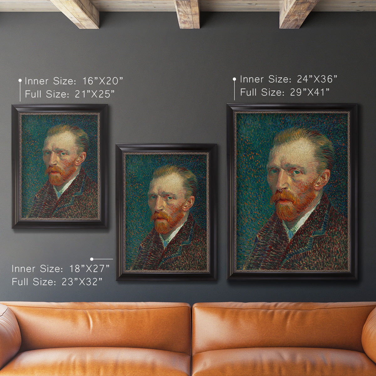 Self-Portrait, 1887 - Ornate Framed Canvas Print