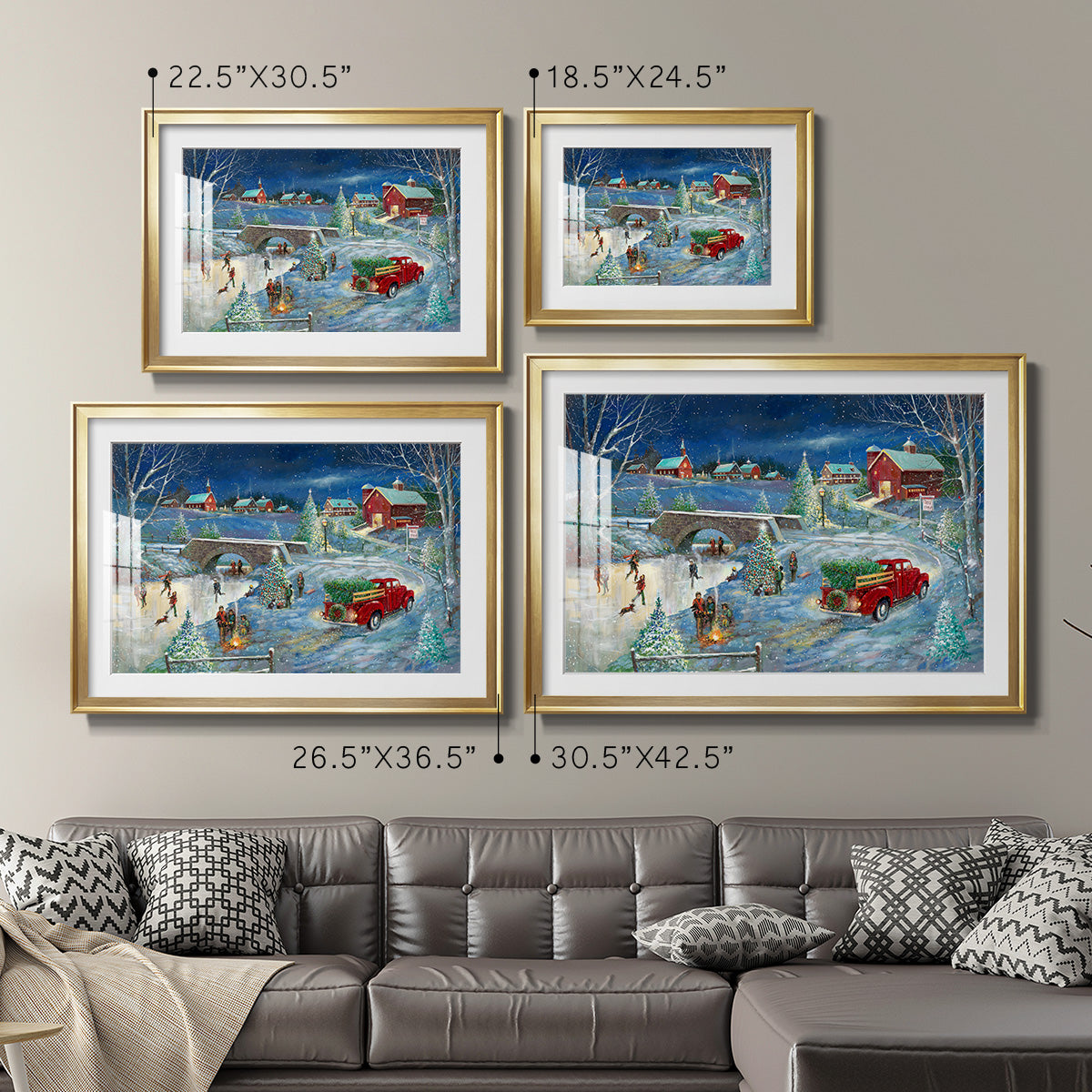 Warm Holiday Memories - Modern Framed Art Print