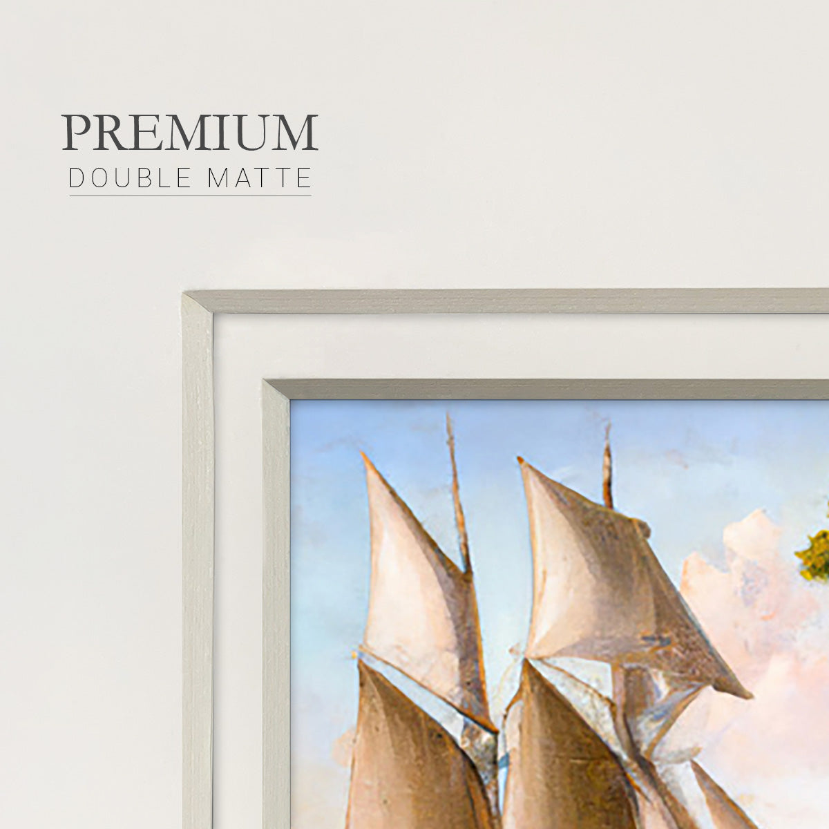 Sailing Premium Framed Print Double Matboard