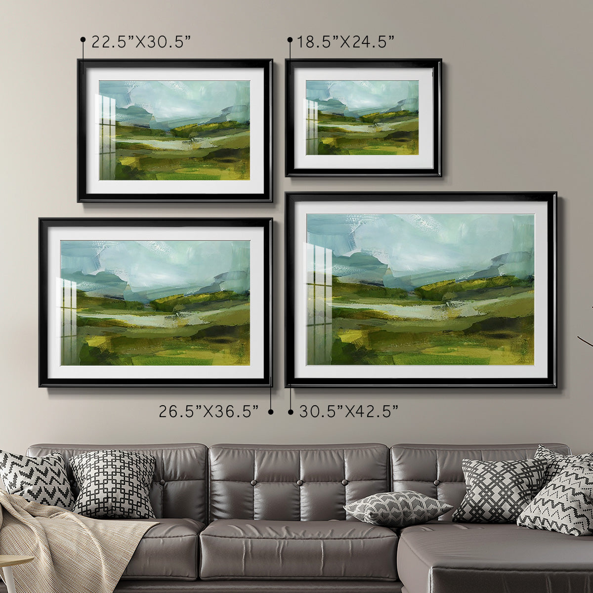 Emerald View III Premium Framed Print - Ready to Hang