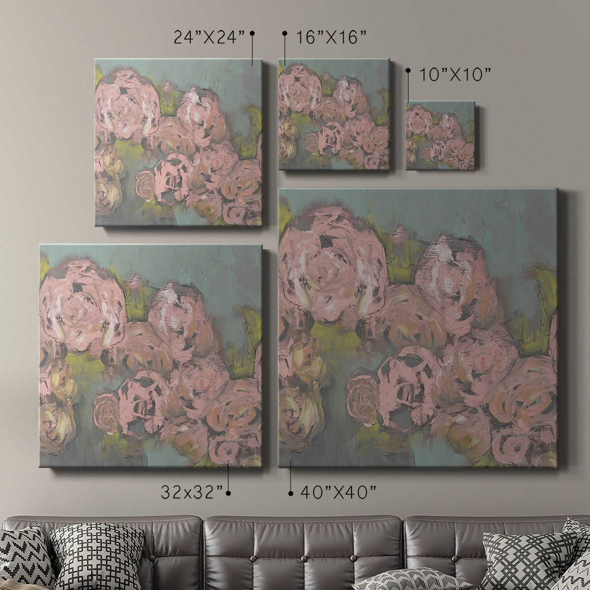 Blush Pink Flowers II-Premium Gallery Wrapped Canvas - Ready to Hang