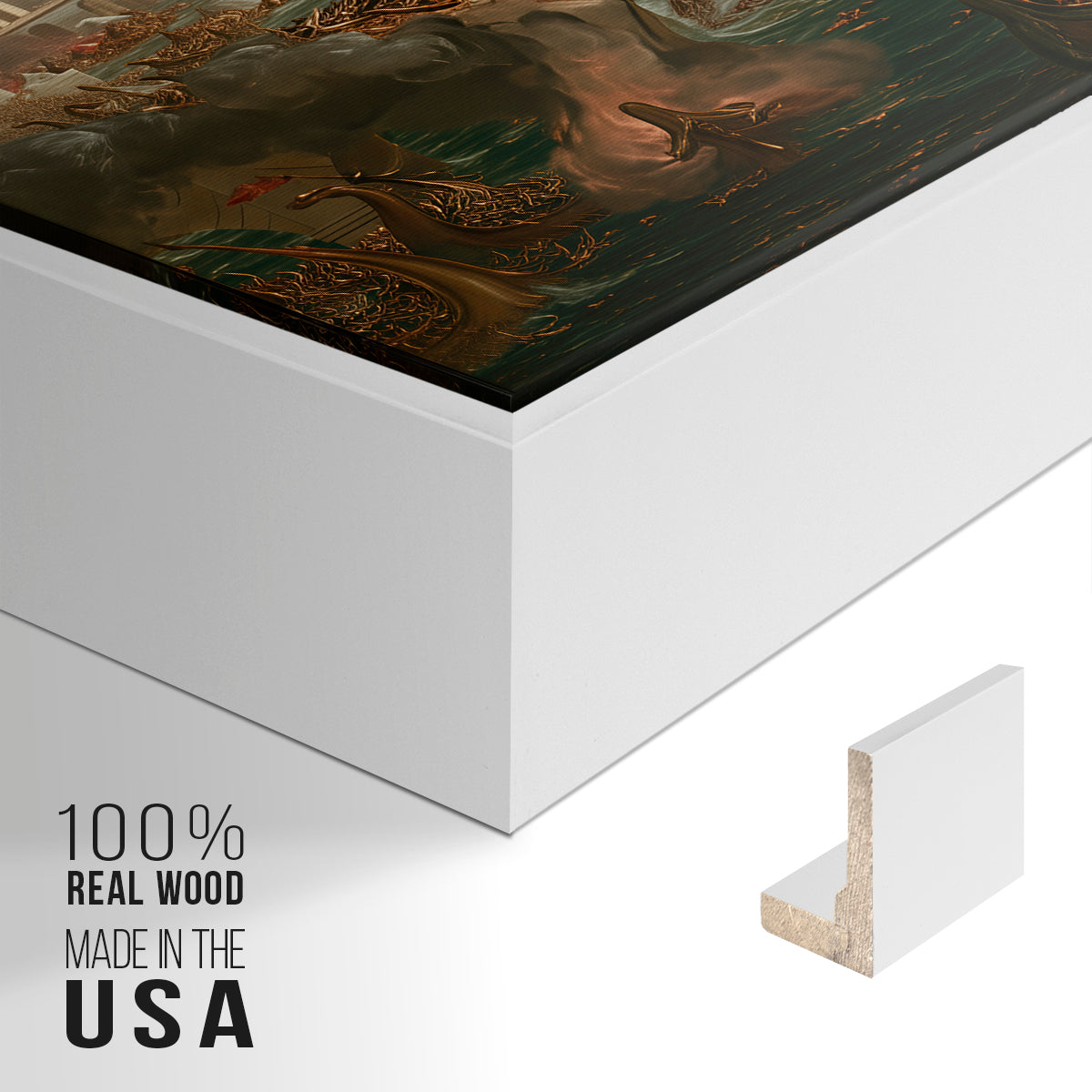 The Course of Empire: Destruction, 1836 - Floater Framed Canvas Print