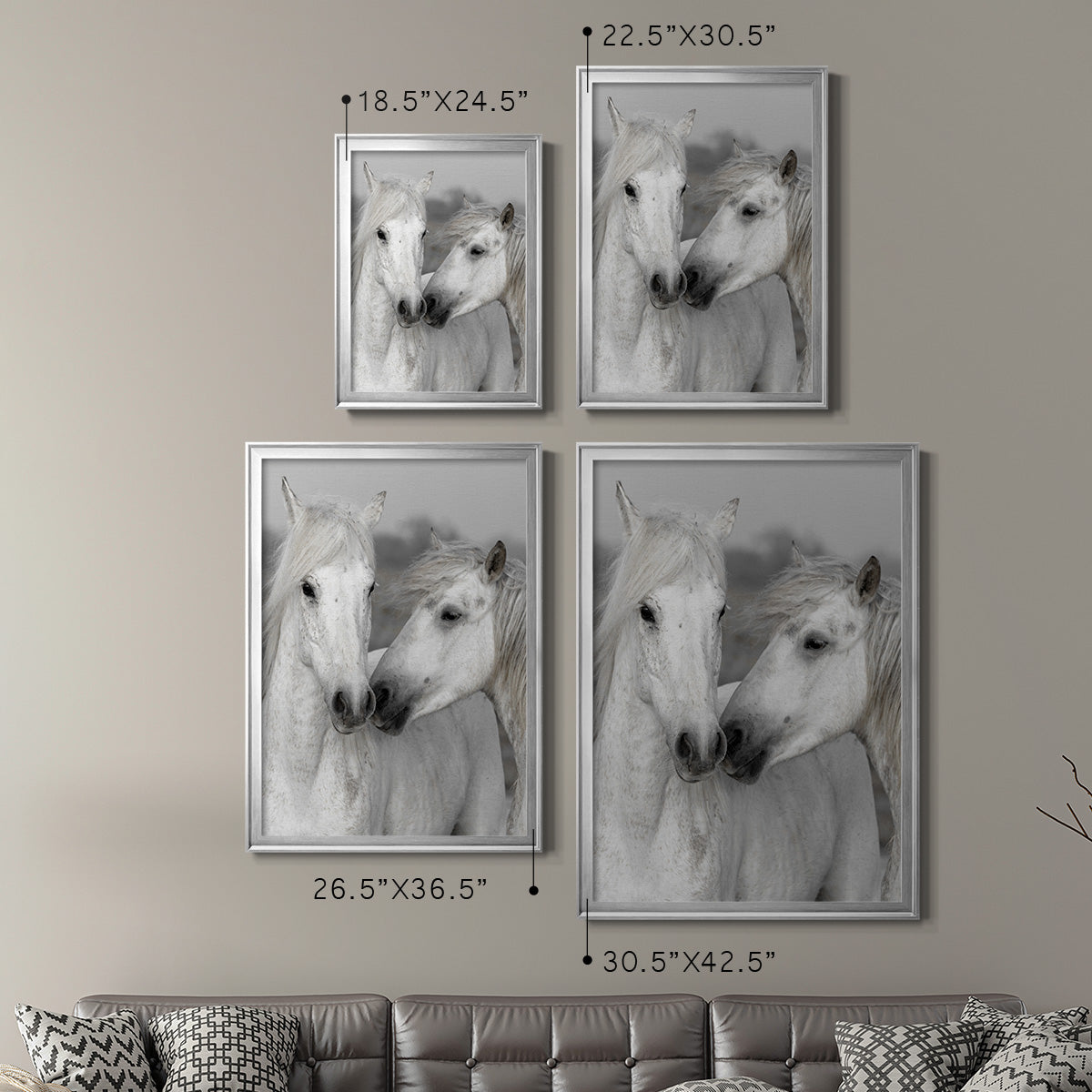 Affection I - Modern Framed Canvas Print