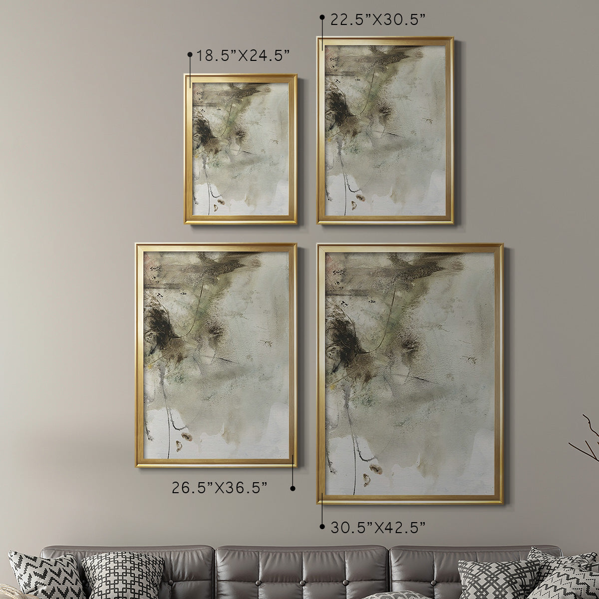 Soft Inspiration IV - Modern Framed Canvas Print