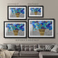Blue Love - Modern Framed Art Print
