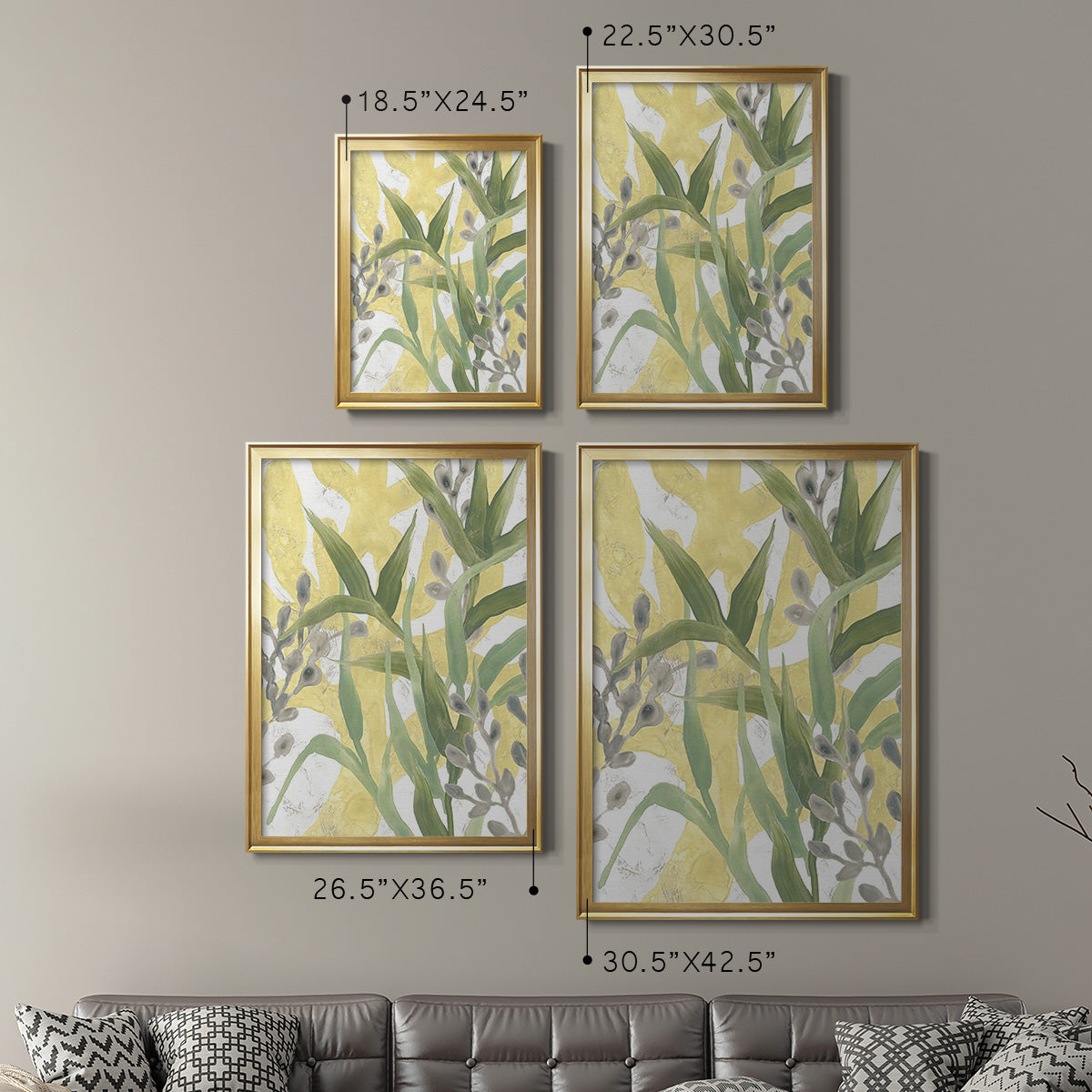 Sea Grass Fresco III - Modern Framed Canvas Print