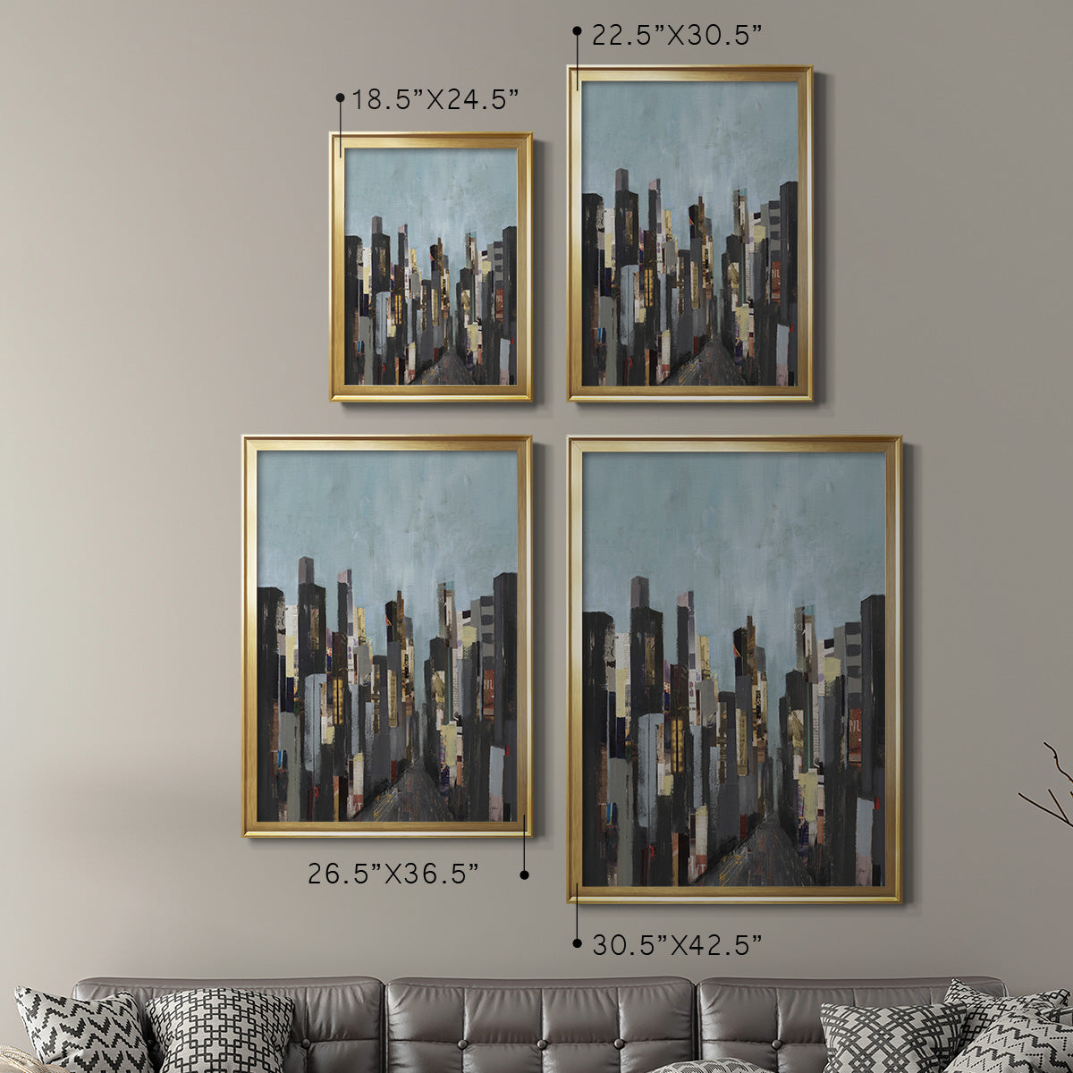 City Beat - Modern Framed Canvas Print