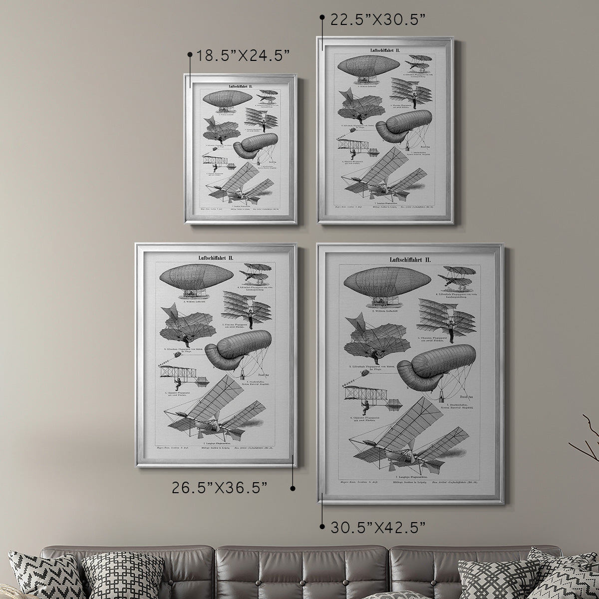 Industrial Flight - Modern Framed Canvas Print