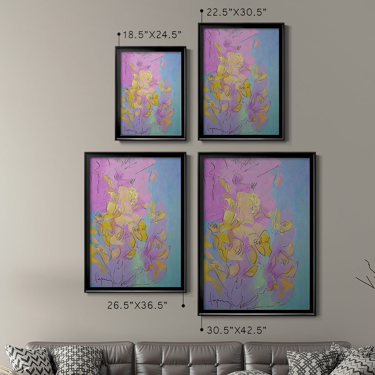 Dancing Heart - Modern Framed Canvas Print