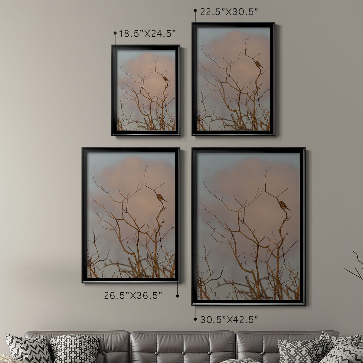 At Dawn - Modern Framed Canvas Print