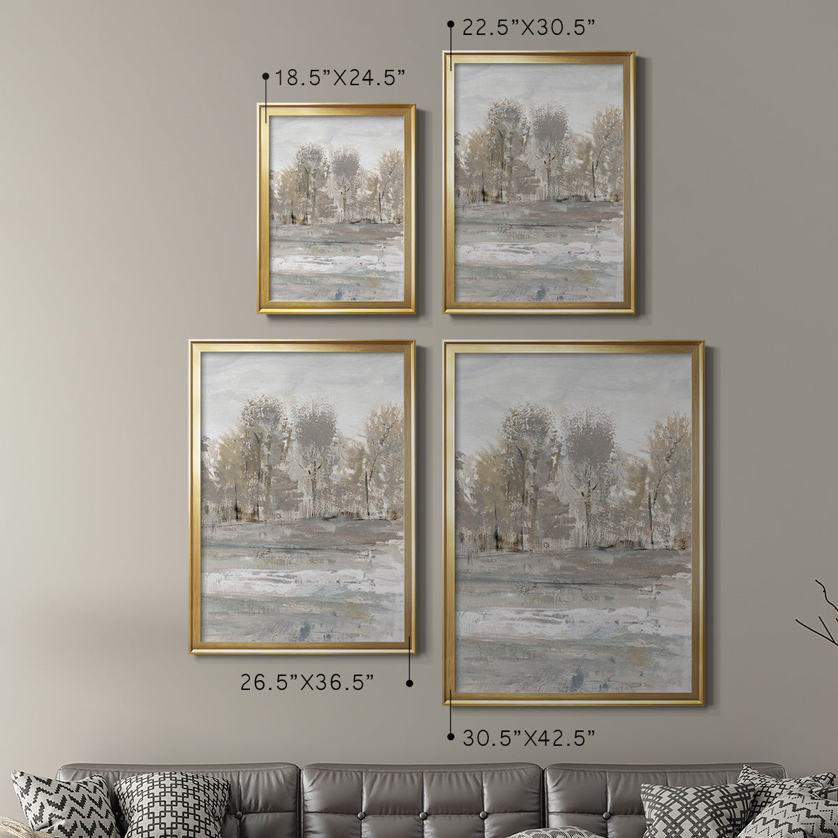 Meadow's Edge I - Modern Framed Canvas Print