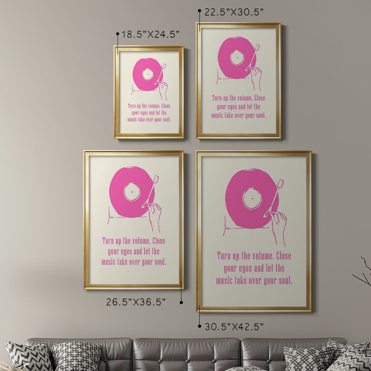 Sweet Melody III - Modern Framed Canvas Print