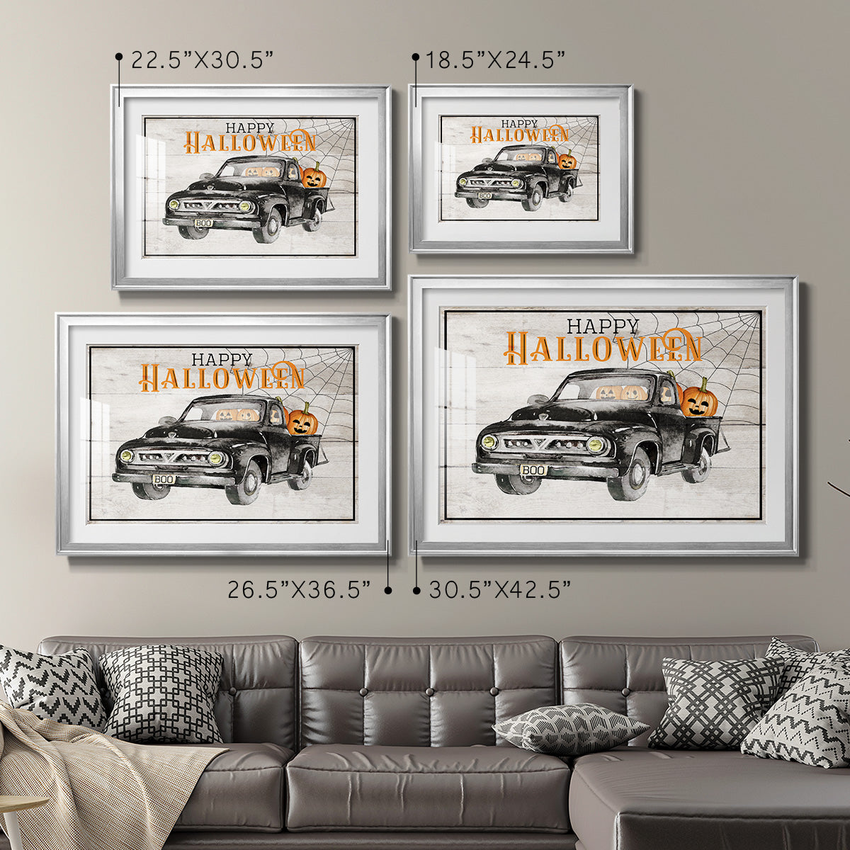 Happy Halloween - Modern Framed Art Print
