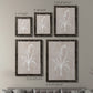 Size comparison chart for a set of two black barnwood framed canvas prints.