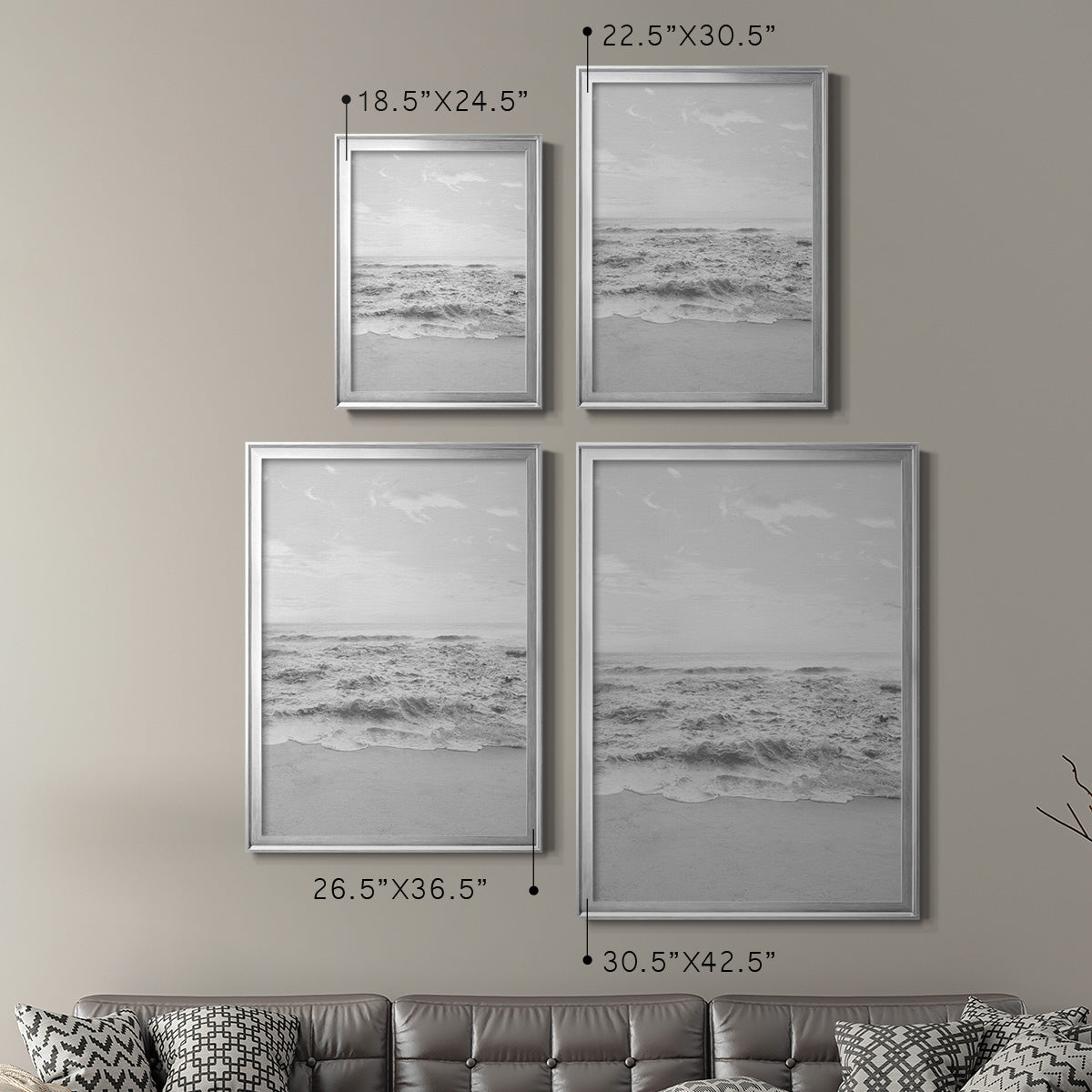 Gentle Tides I - Modern Framed Canvas Print