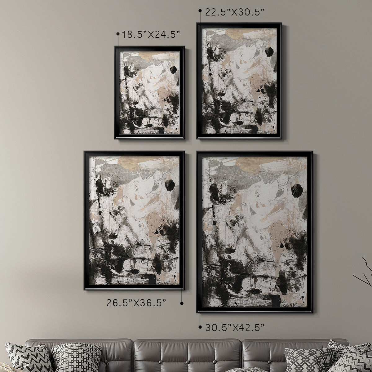 Disarray I - Modern Framed Canvas Print