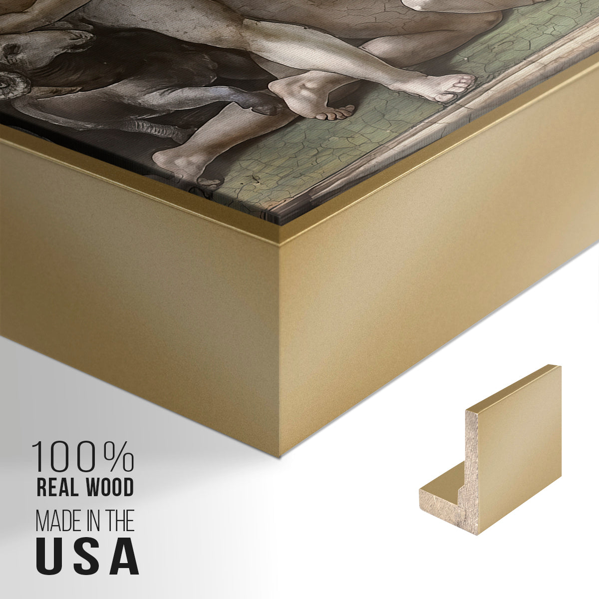 The Sacrifice of Noah (Sistine Chapel), 1509 - Floater Framed Canvas Print