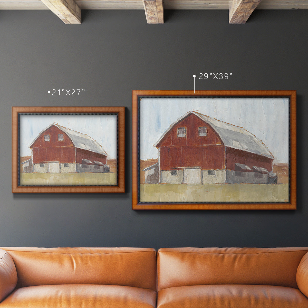 Rustic Red Barn II Premium Framed Canvas- Ready to Hang