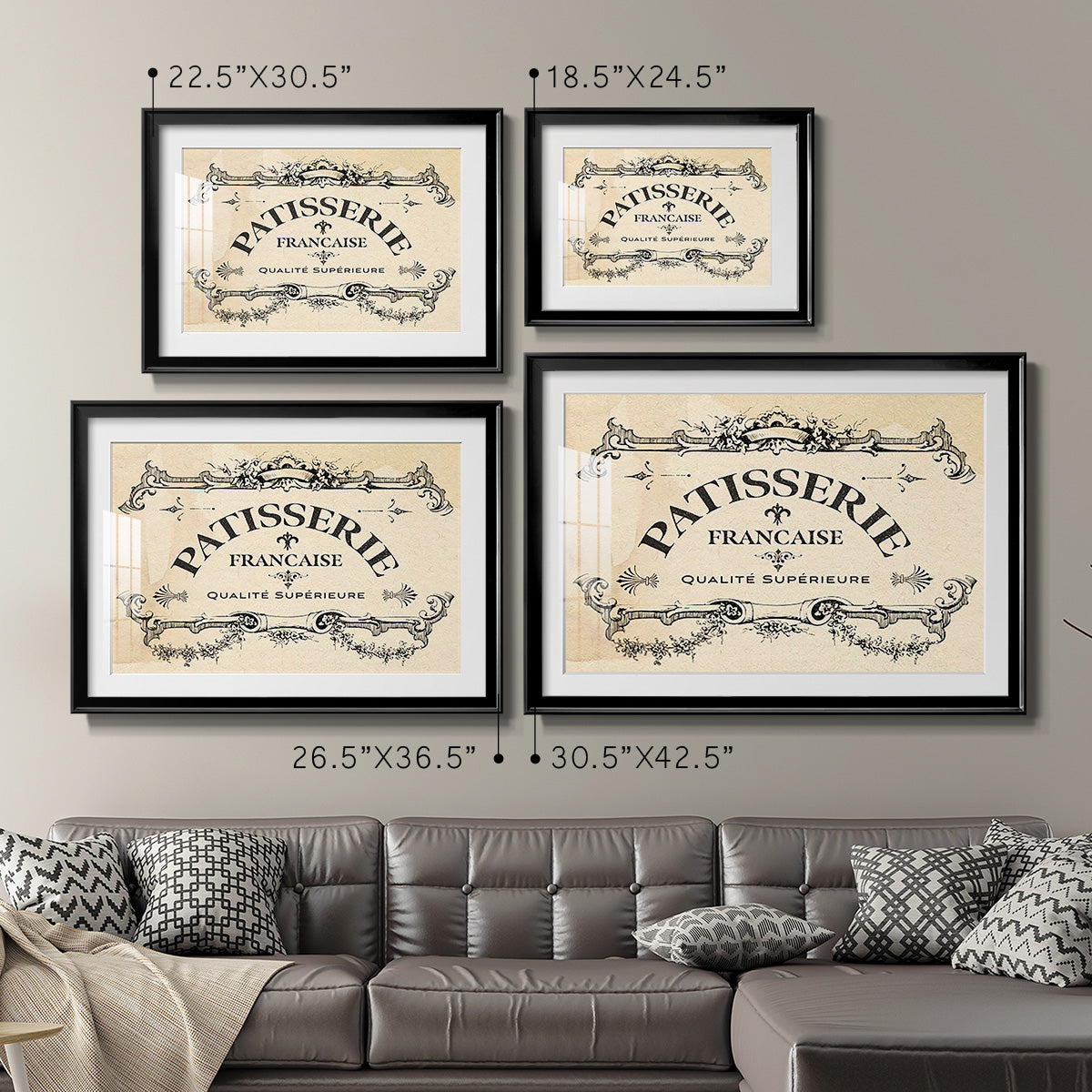 Antique French Label I - Modern Framed Art Print