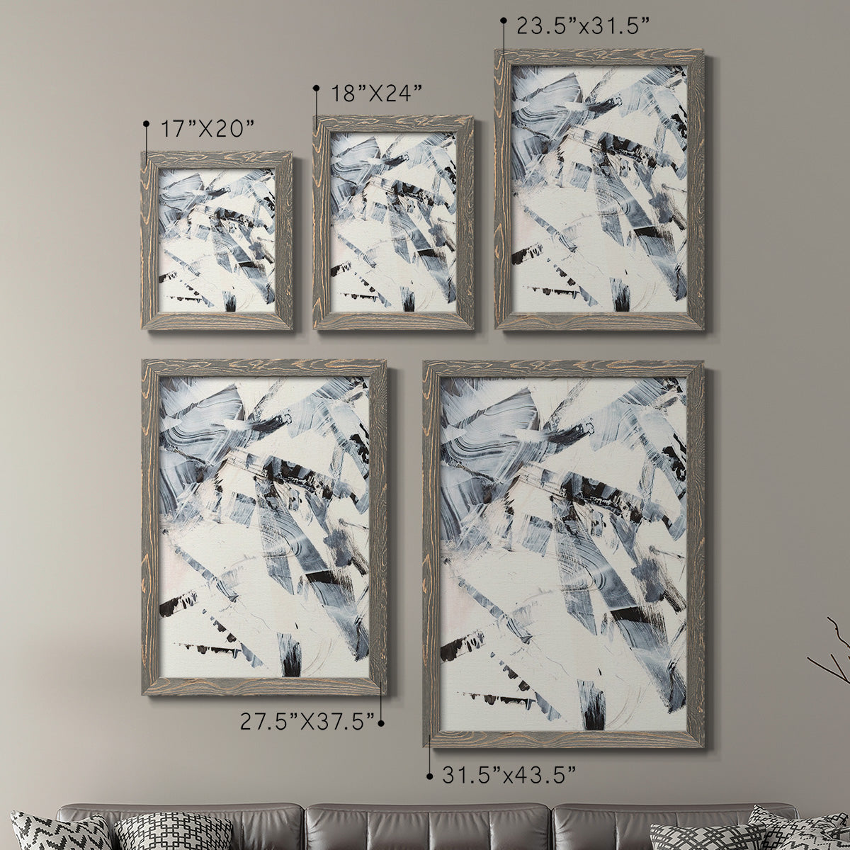 Fractured Ice I - Premium Framed Canvas 2 Piece Set - Ready to Hang