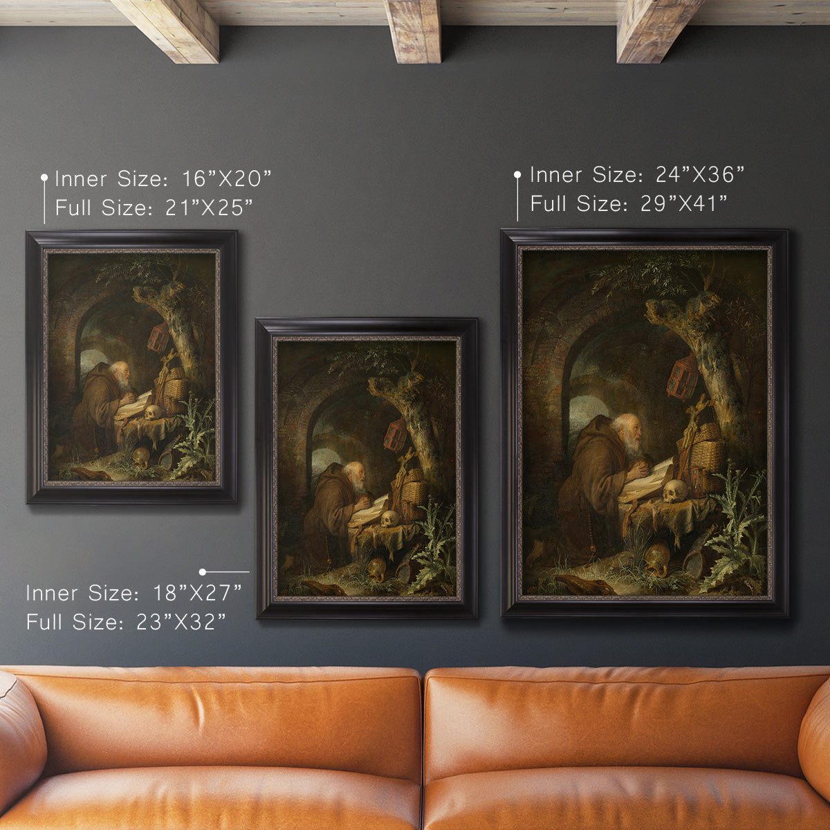 The Hermit, 1670 - Ornate Framed Canvas Print