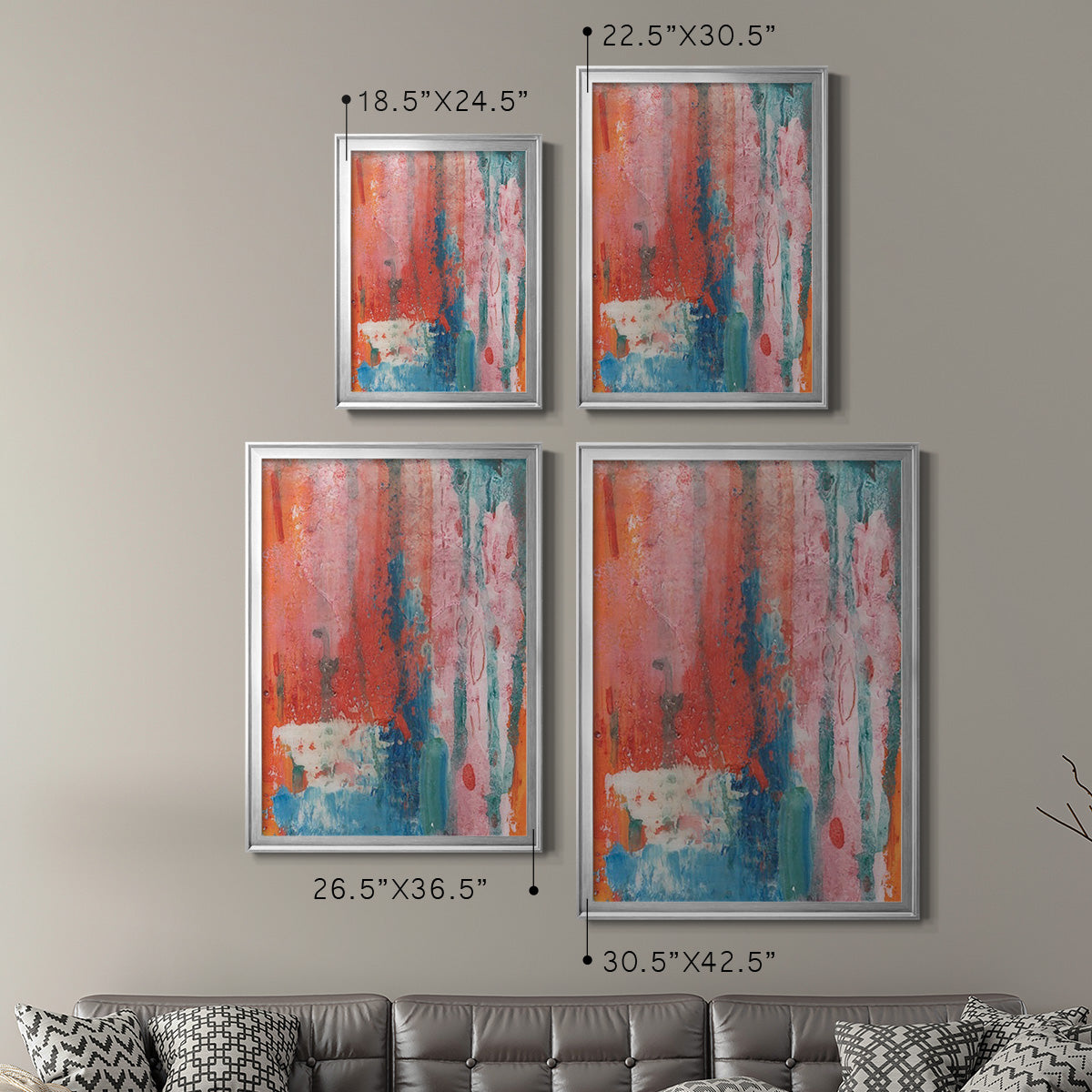 Spring Step I - Modern Framed Canvas Print