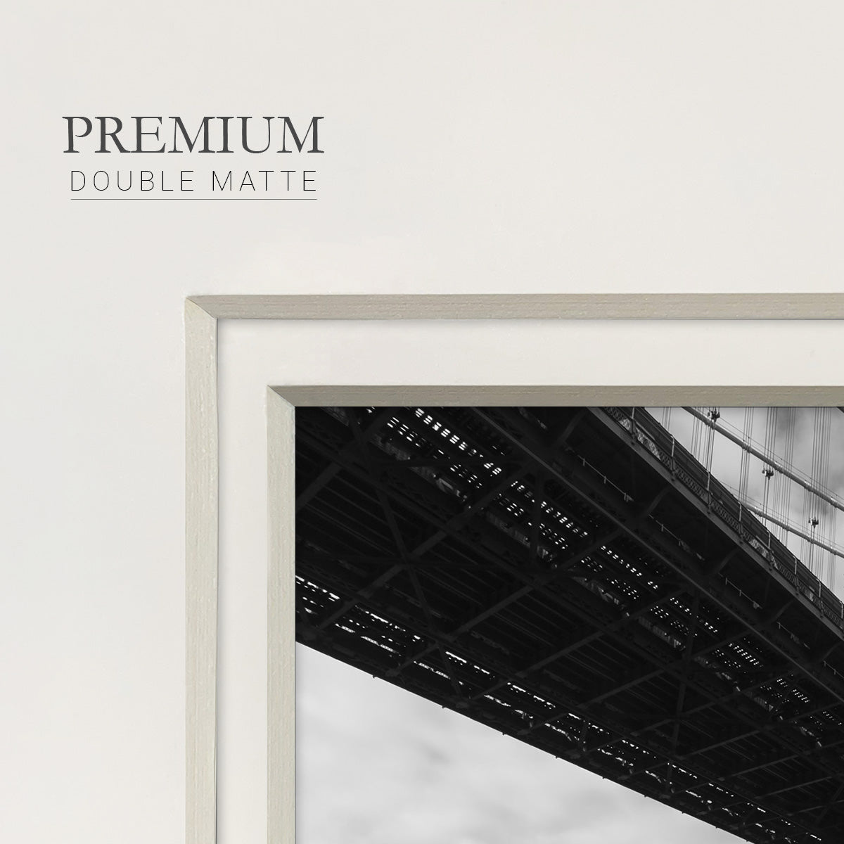 Manhattan Bridge Premium Framed Print Double Matboard