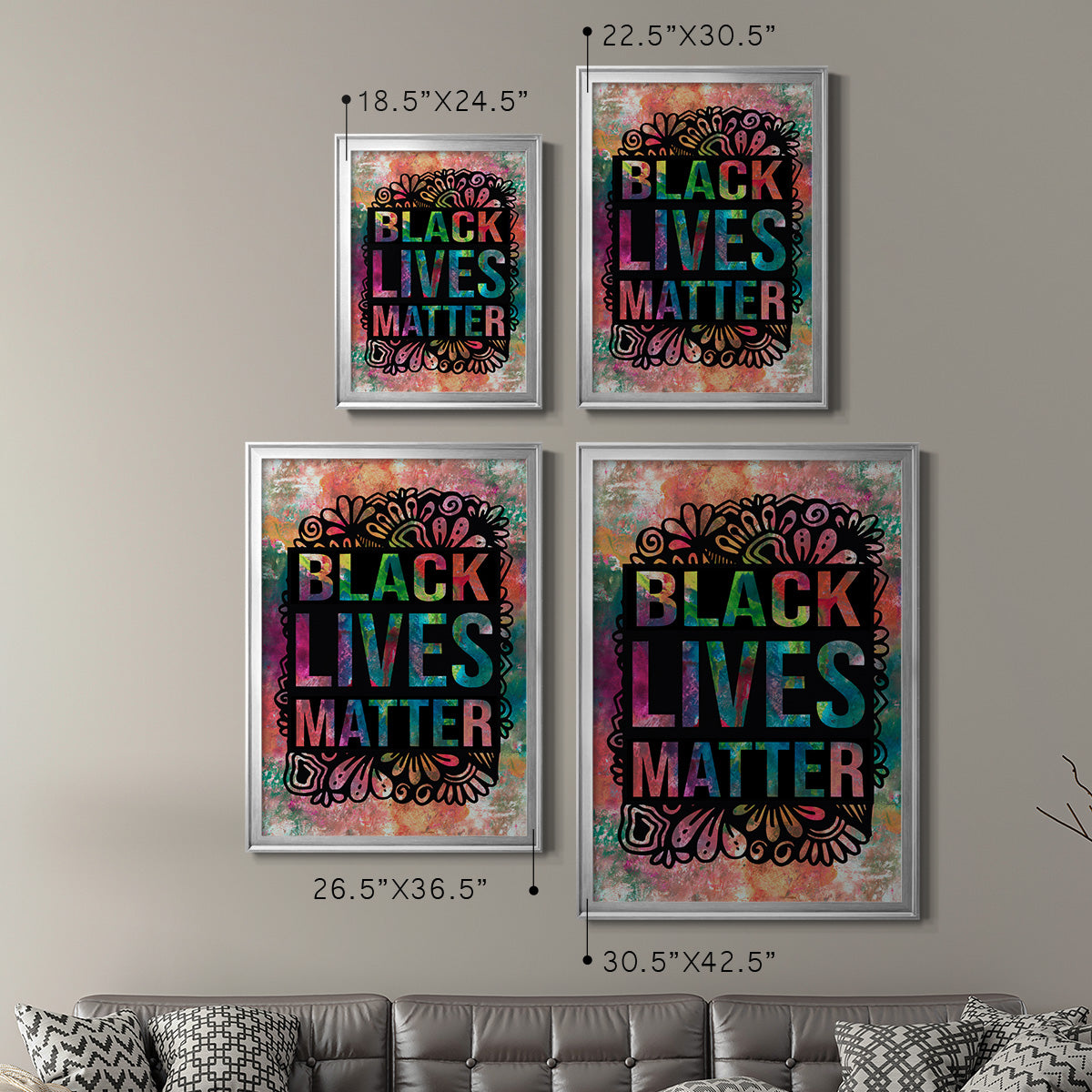 Graffiti Black Lives Matter - Modern Framed Canvas Print