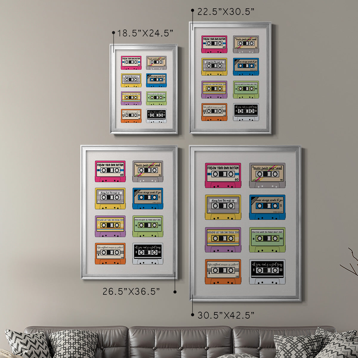 Musical Inspiration - Modern Framed Canvas Print