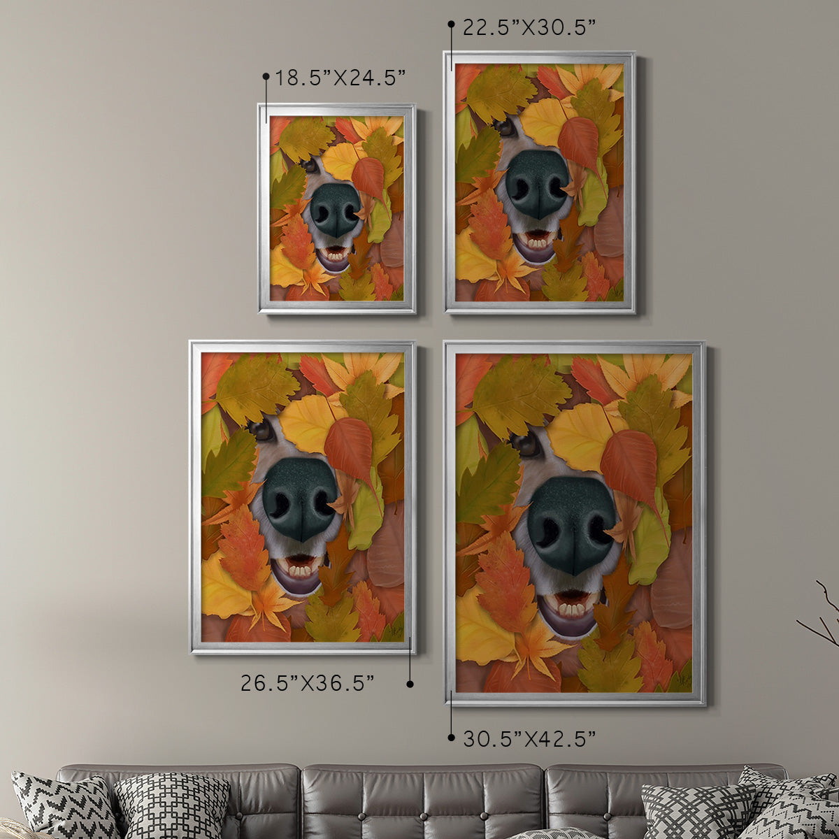 Sniffing Out Autumn - Modern Framed Canvas Print