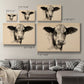 Charcoal Cow II - Canvas Art Print