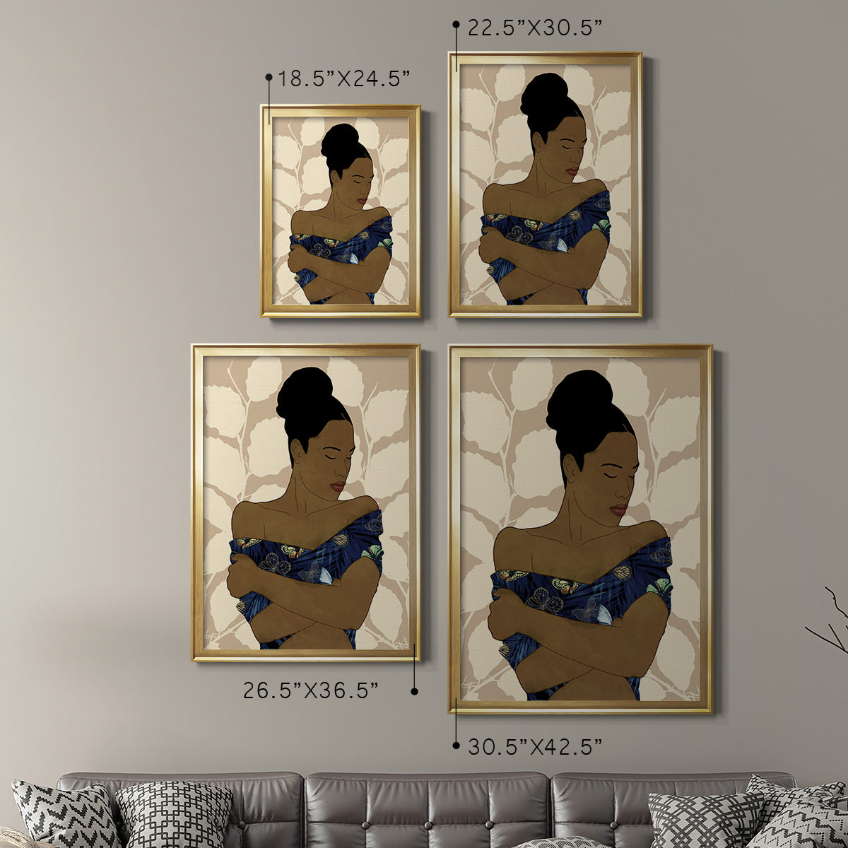 Ethnic Beauty II - Modern Framed Canvas Print