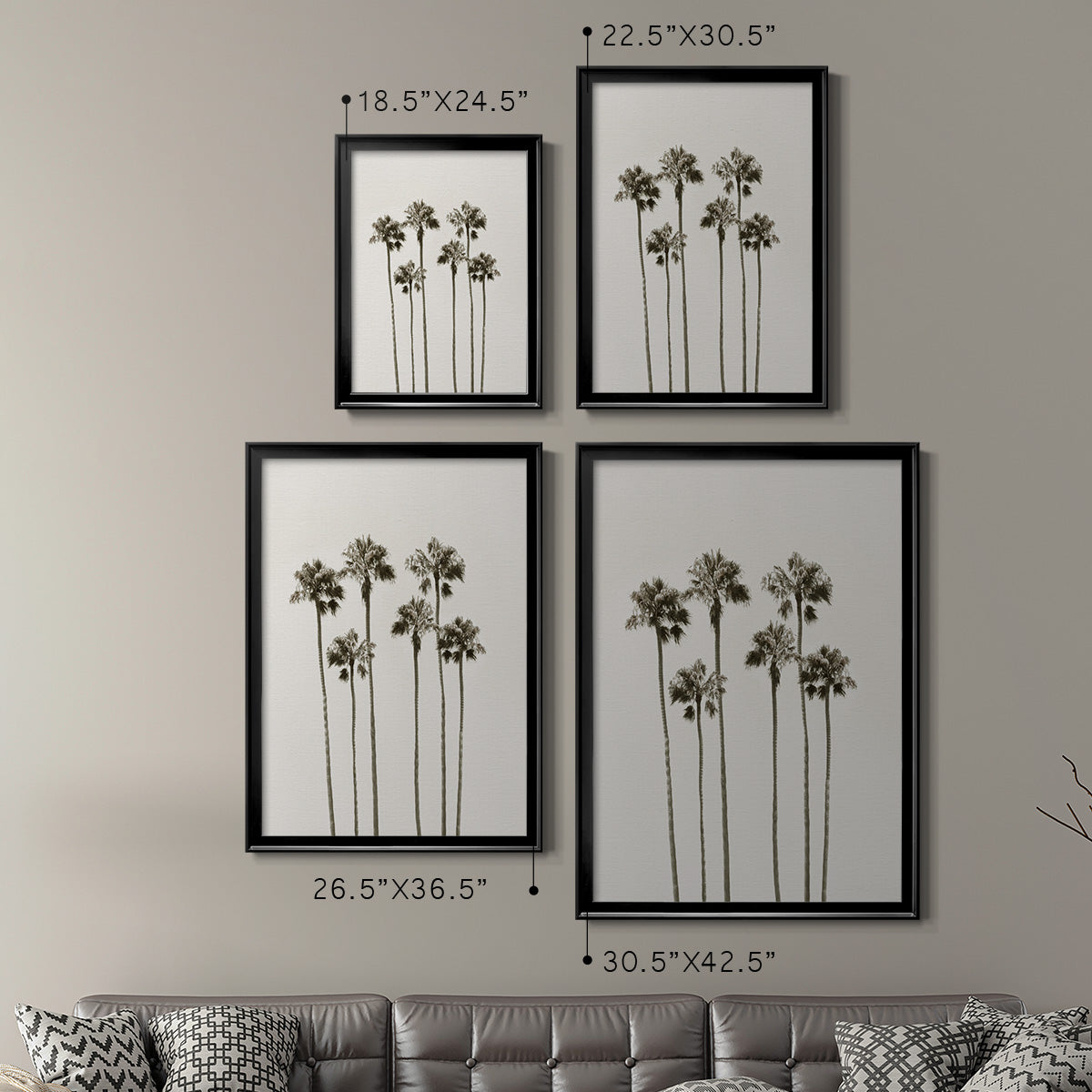 Palm Getaway - Modern Framed Canvas Print