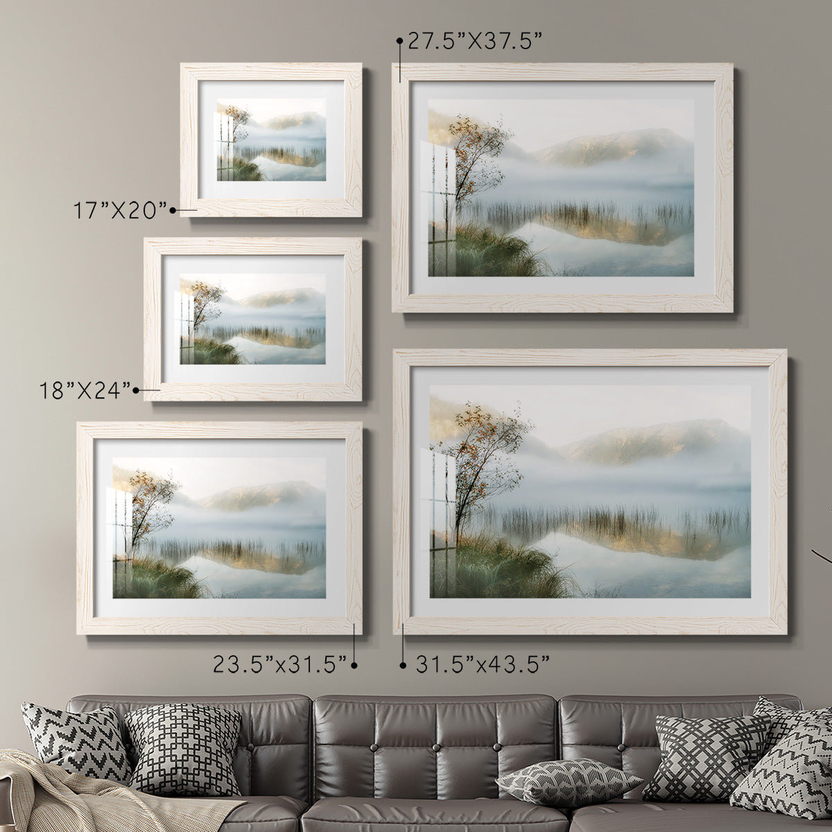 Golden Mirror of October - Barnwood Framed Art Print