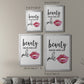 Beauty Starts With A Smile - Modern Framed Canvas Print