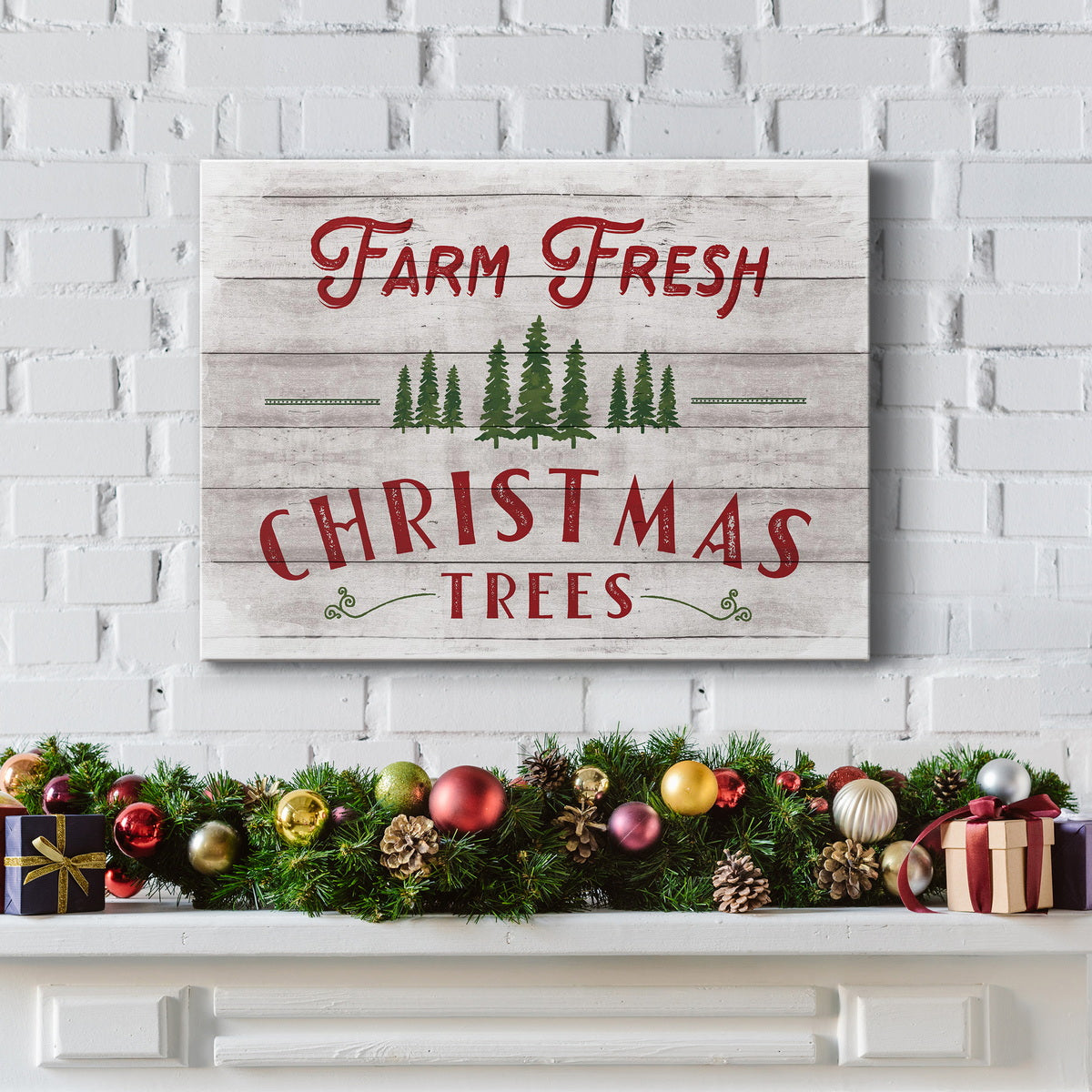 Farm Fresh Christmas Trees - Premium Gallery Wrapped Canvas  - Ready to Hang