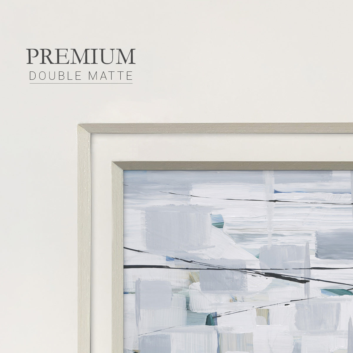 Stop on White - Double Matboard Framed Print