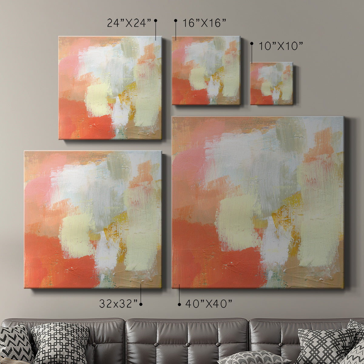 Yellow and Blush IV - Canvas Art Print