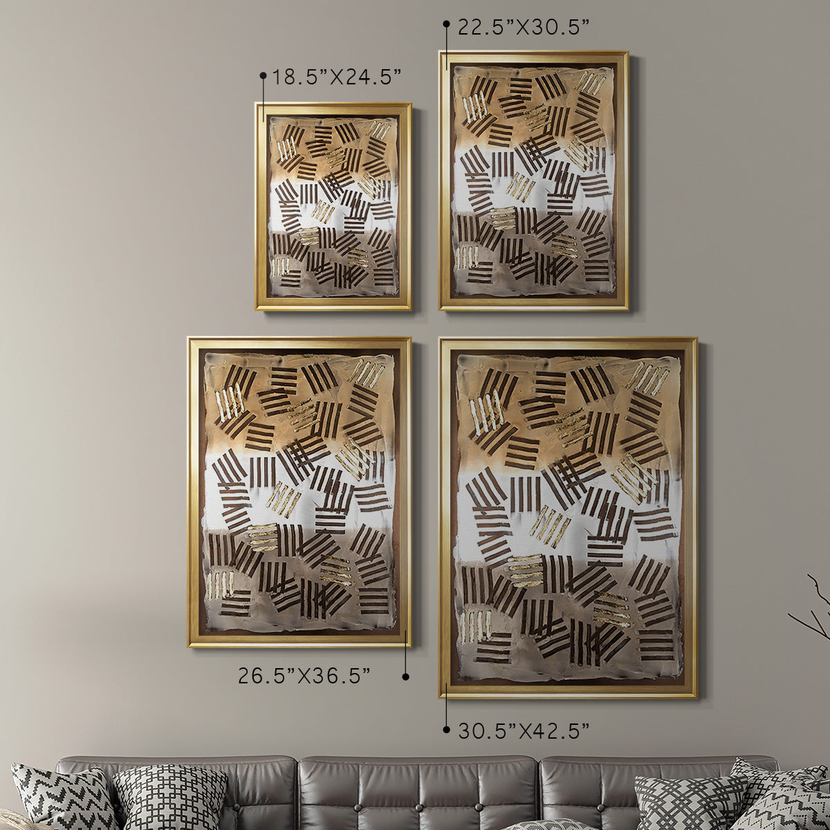 Raffia Palm I - Modern Framed Canvas Print