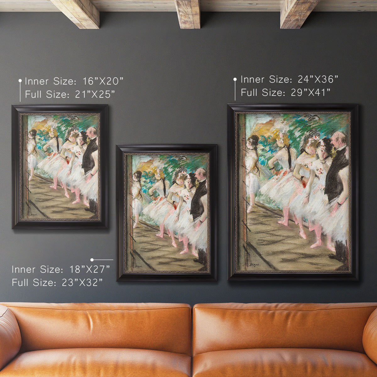 The Ballet, 1880 - Ornate Framed Canvas Print