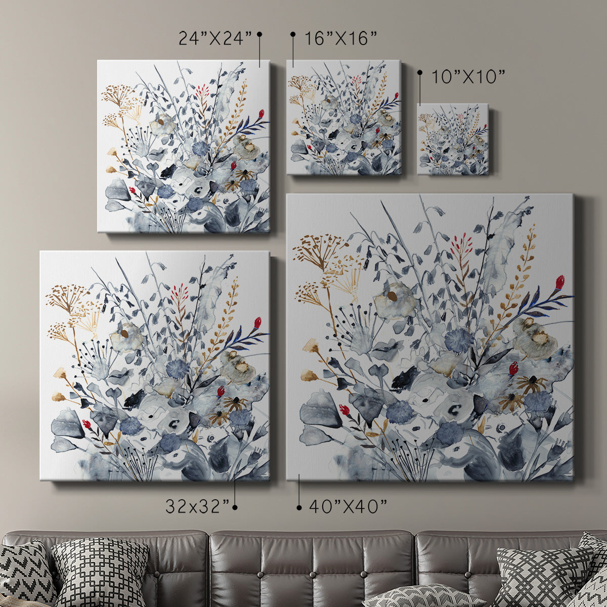Indigo & Ochre I - Canvas Art Print