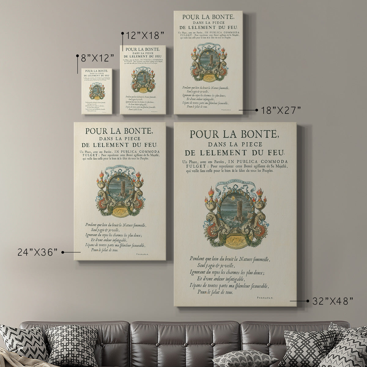 Printed Embellished Bookplate VIII Premium Gallery Wrapped Canvas - Ready to Hang