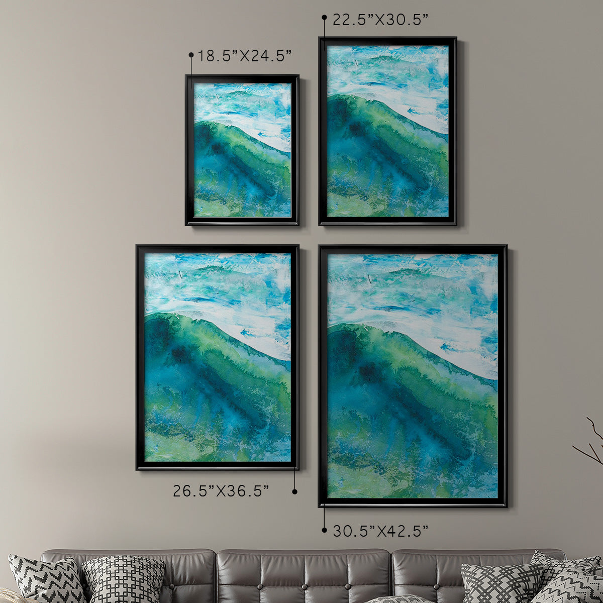 New Air I - Modern Framed Canvas Print