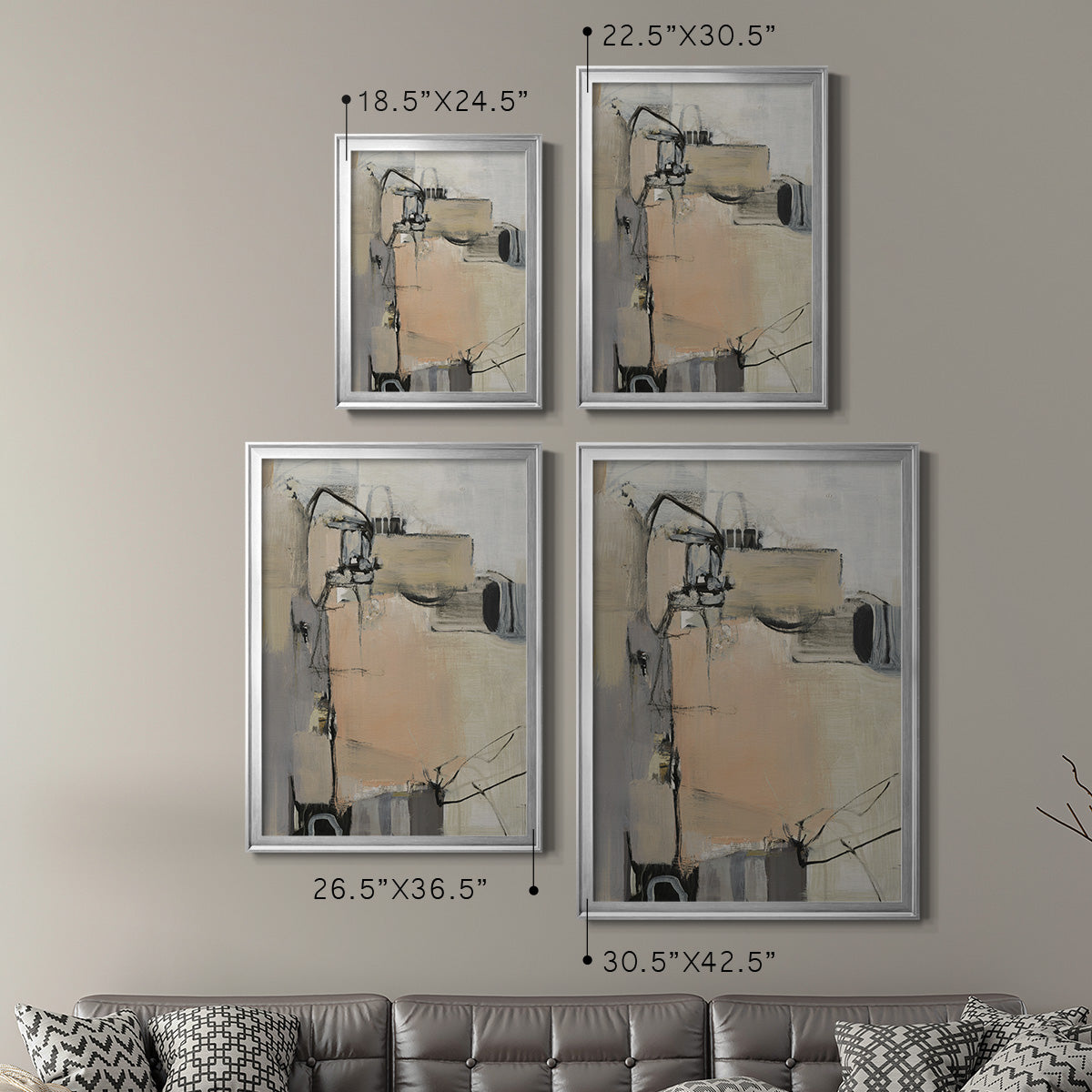 Sandstone - Modern Framed Canvas Print