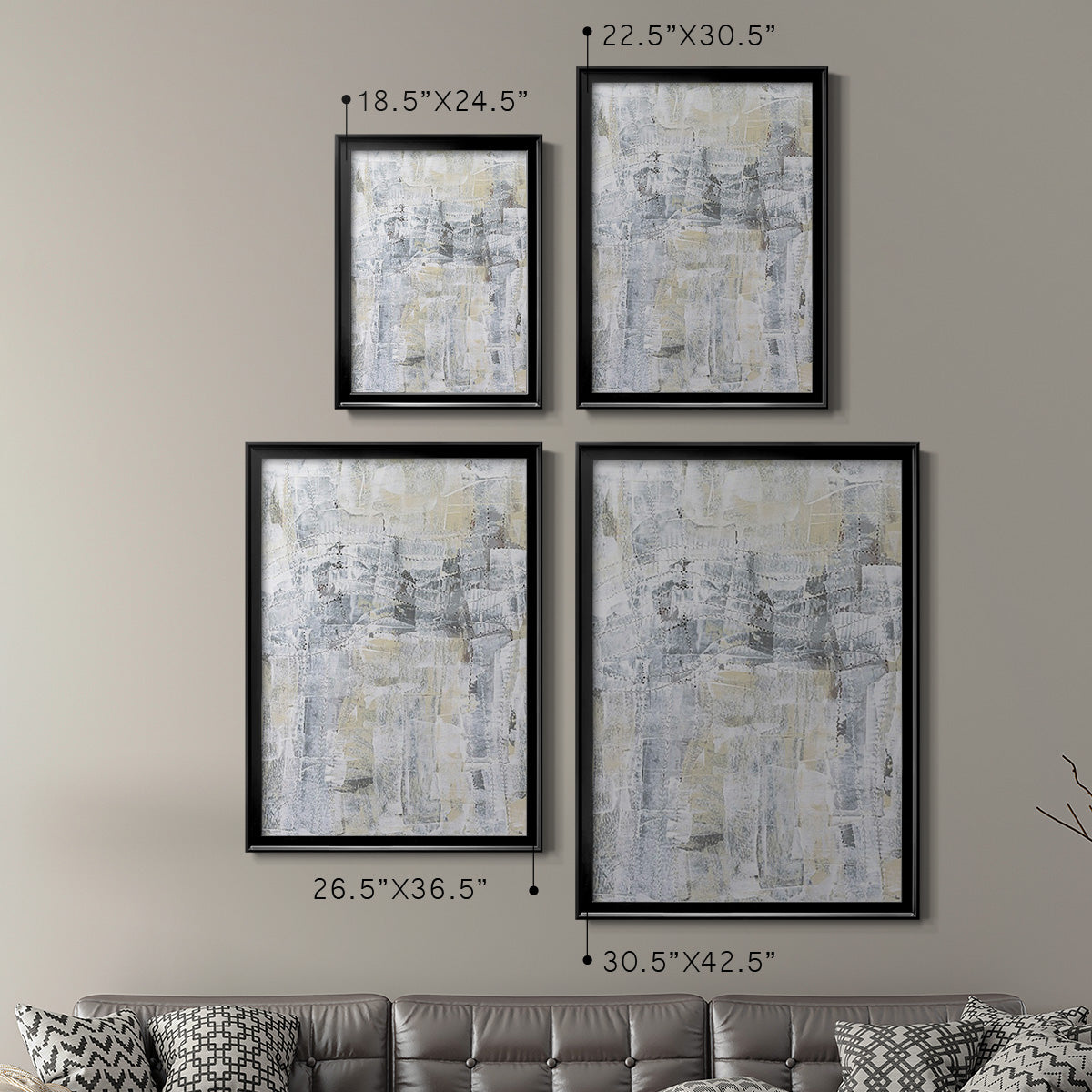 Ghost Town II - Modern Framed Canvas Print