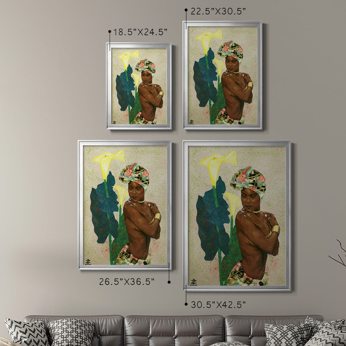 Woman Strong II - Modern Framed Canvas Print