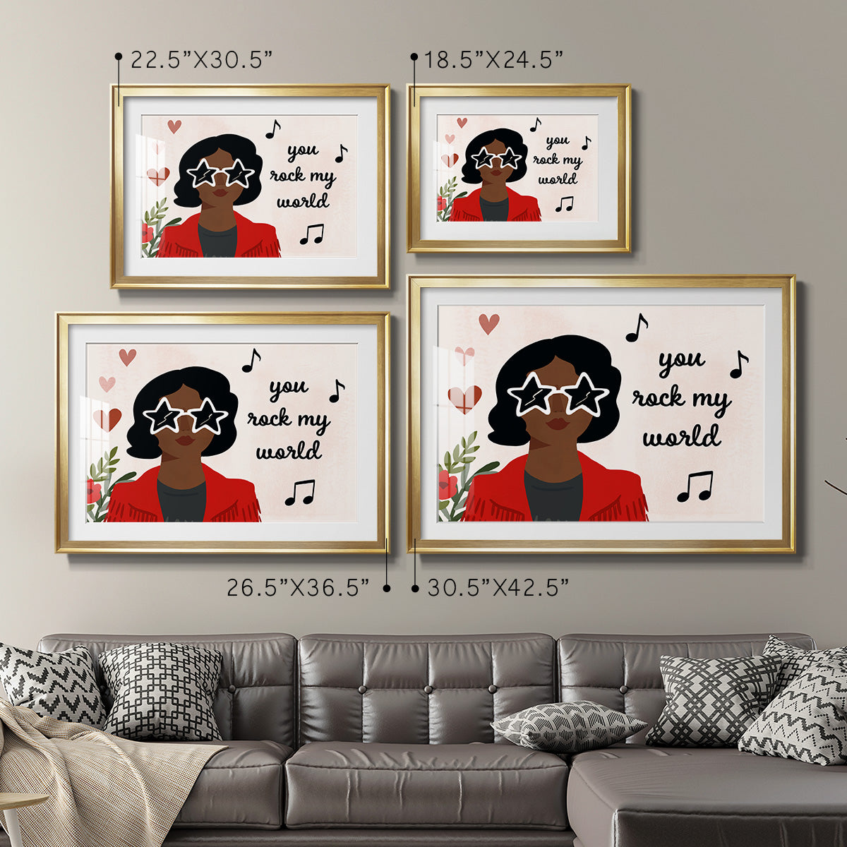 Darling Valentine Collection A Premium Framed Print - Ready to Hang