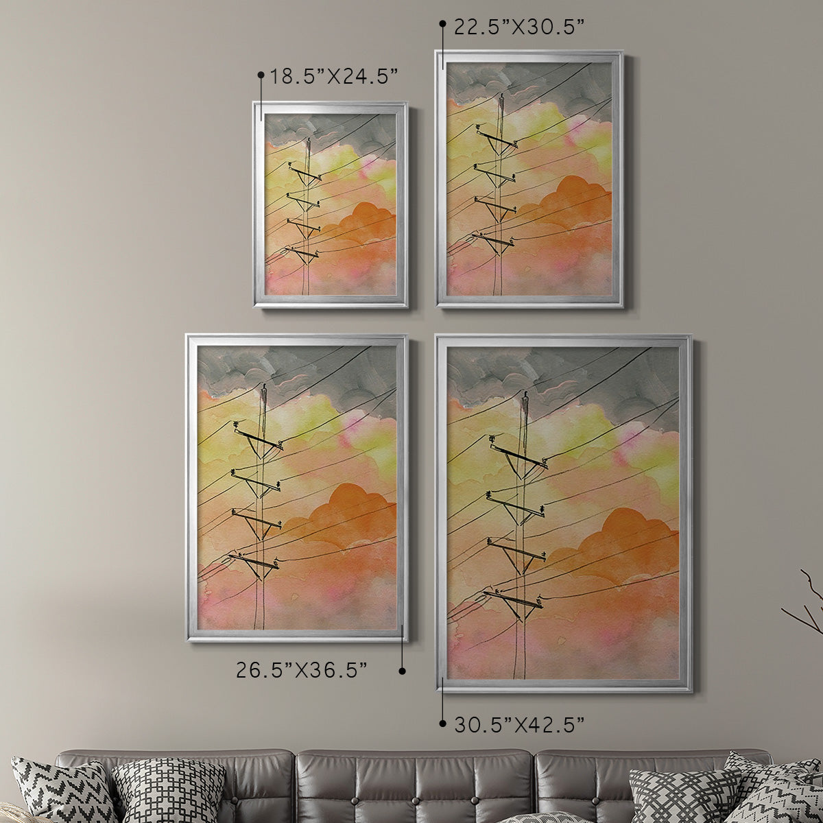 Cloudy Communication I - Modern Framed Canvas Print