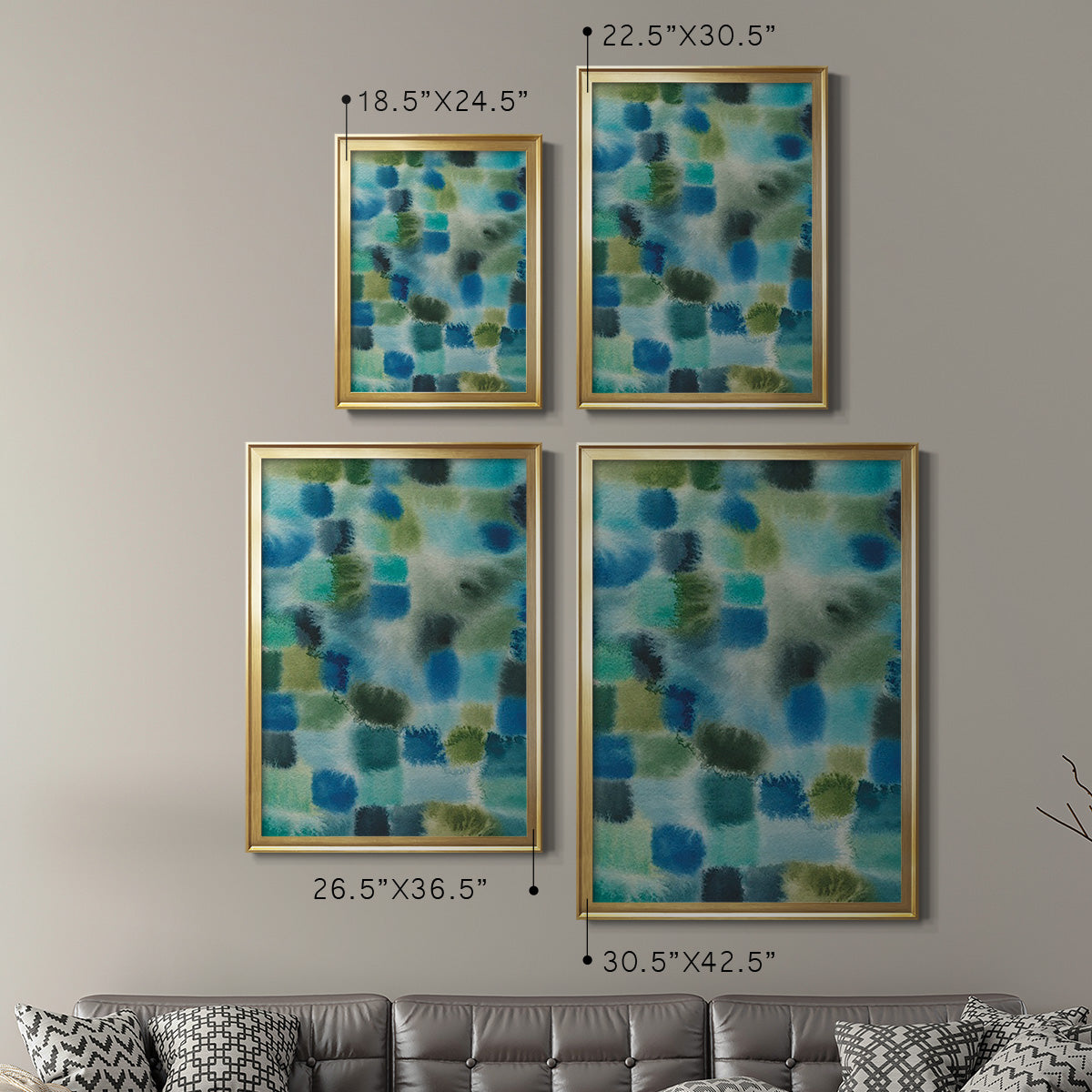 Earthy Plexus I - Modern Framed Canvas Print